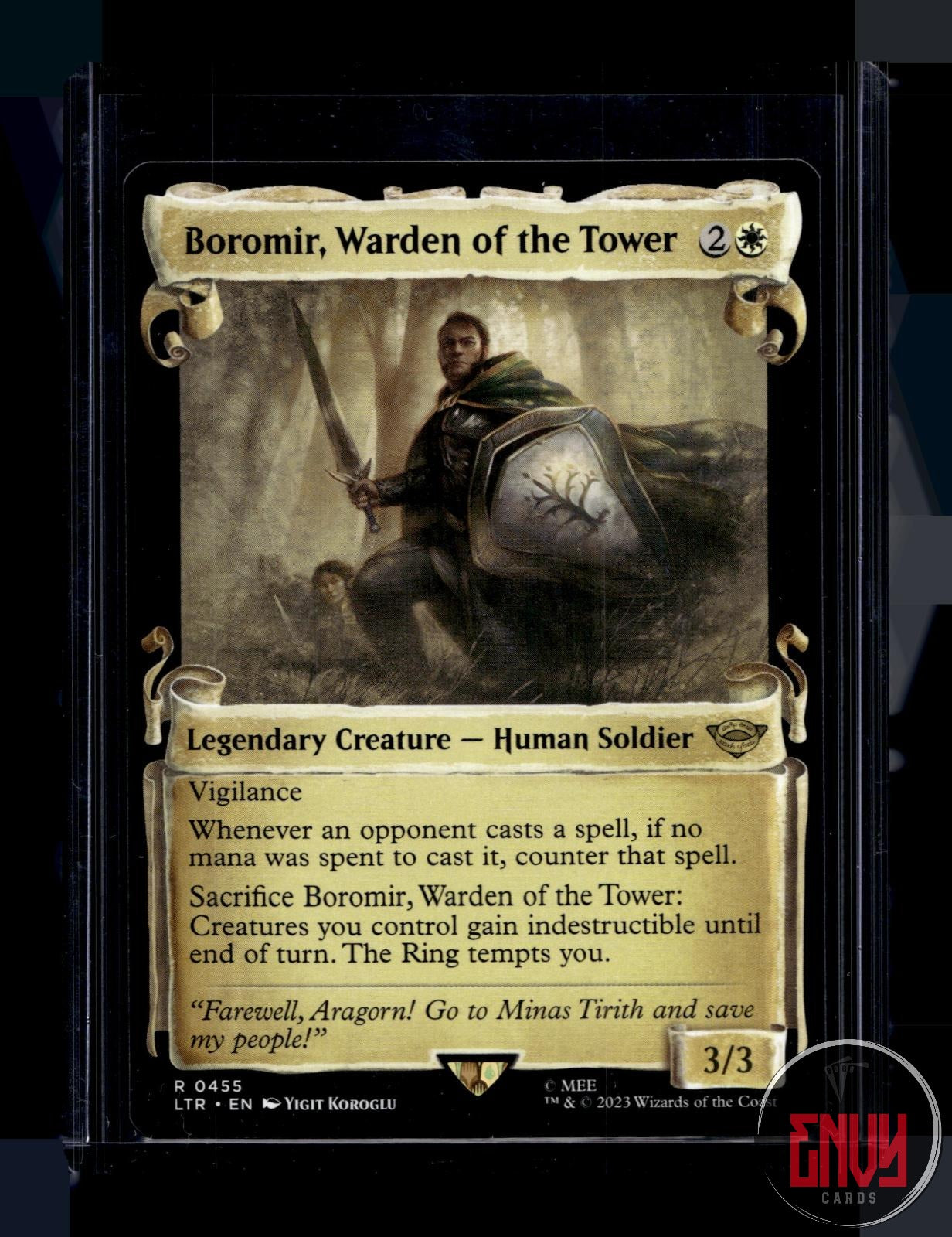 Boromir, Warden of the Tower (Showcase Scrolls) LP 455 LTR Magic: The Gathering