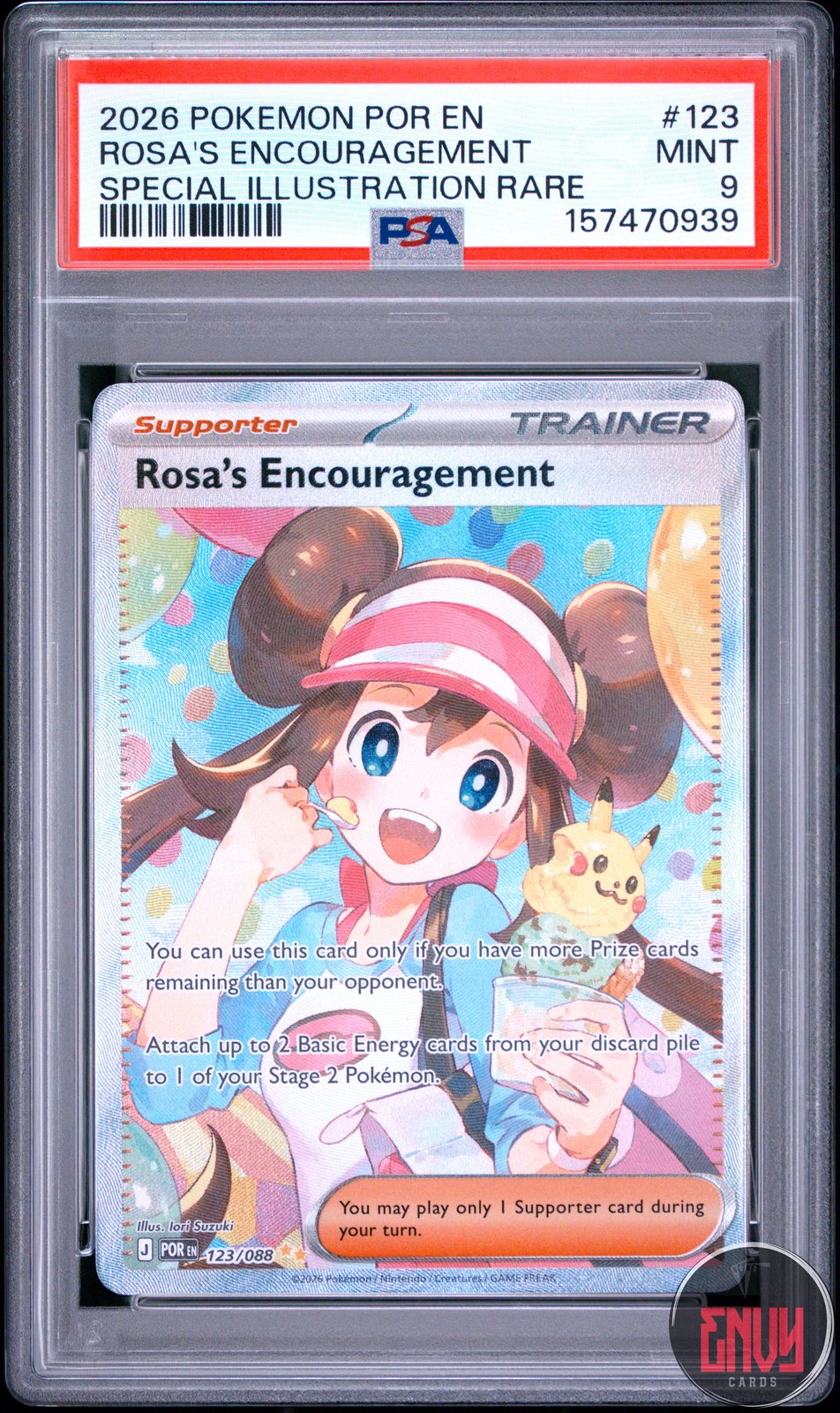 Rosa's Encouragement 123 Special Illustration Rare Pokemon PSA 9