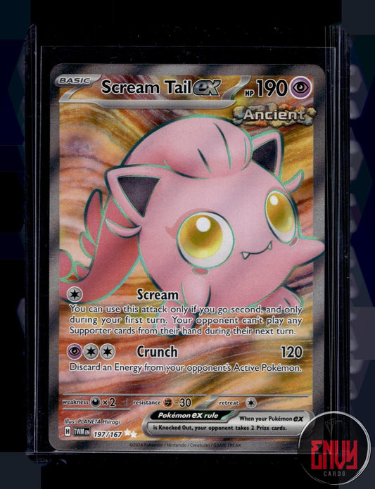 Scream Tail ex Near Mint 197/167 Ultra Rare Twilight Masquerade Pokemon