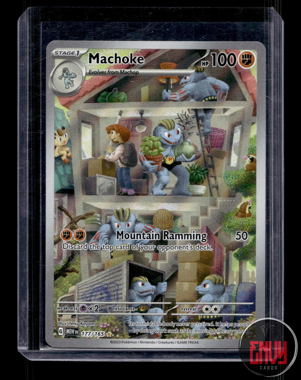 Machoke NM 177/165 IR 151 Pokemon Holo