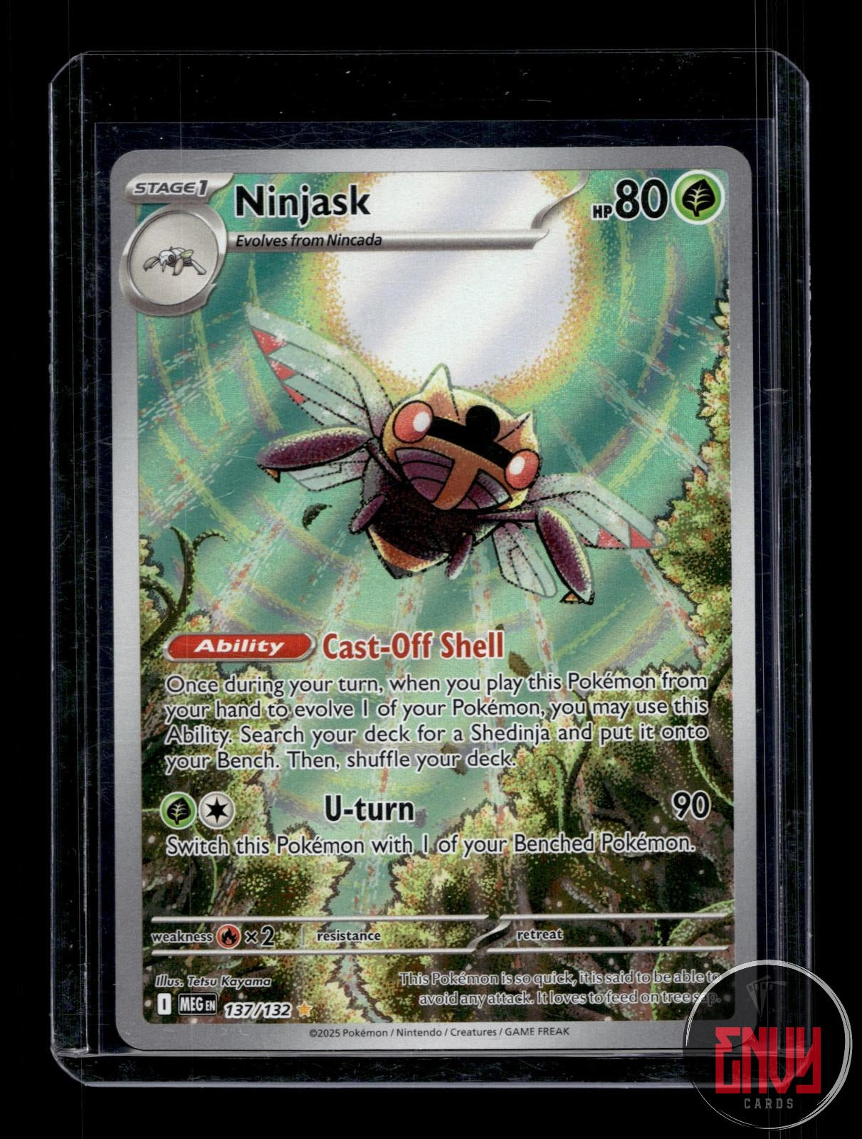 Ninjask Near Mint 137/132 Illustration Rare Mega Evolution Pokemon