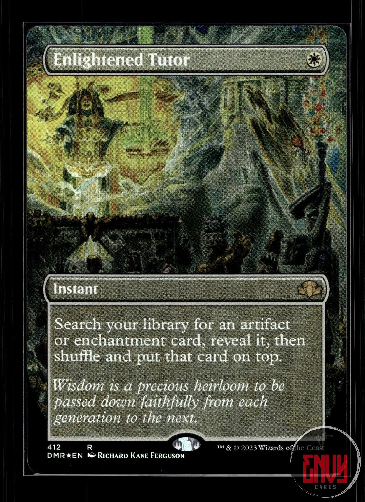 Enlightened Tutor (Borderless) Near Mint 412 Rare Dominaria Remastered Foil