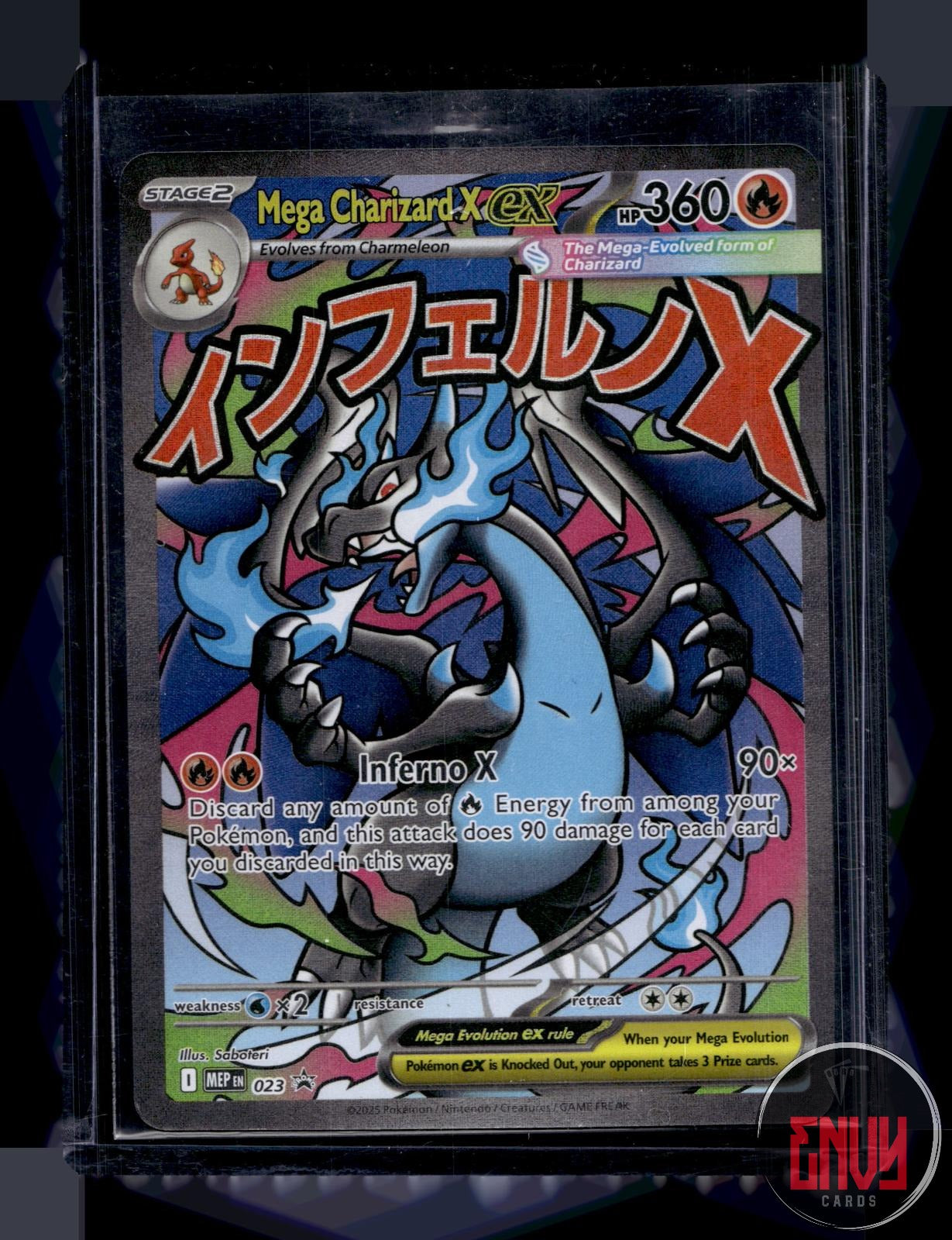 Mega Charizard X ex Near Mint 023 Promo ME: Mega Evolution Promo Pokemon Holo