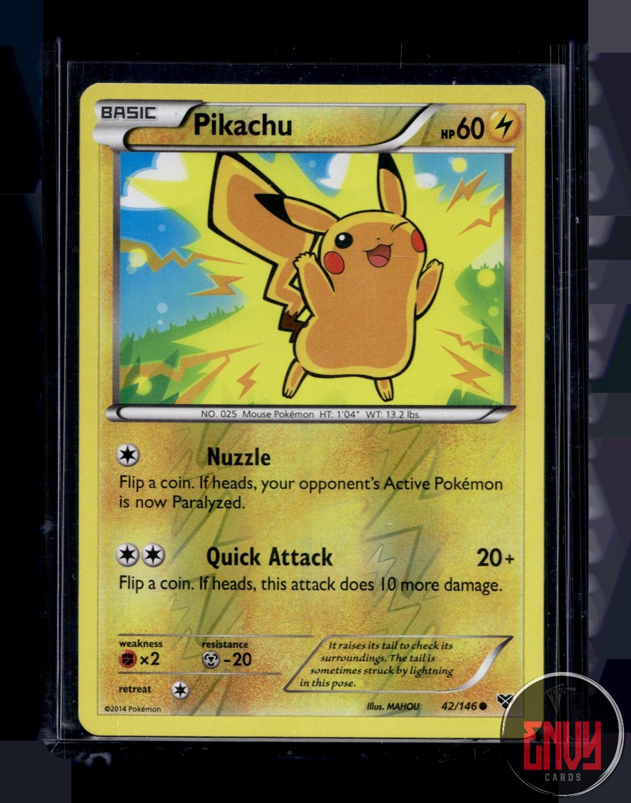 Pikachu Lightly Played 42/146 Common XY Pokemon Reverse Holo