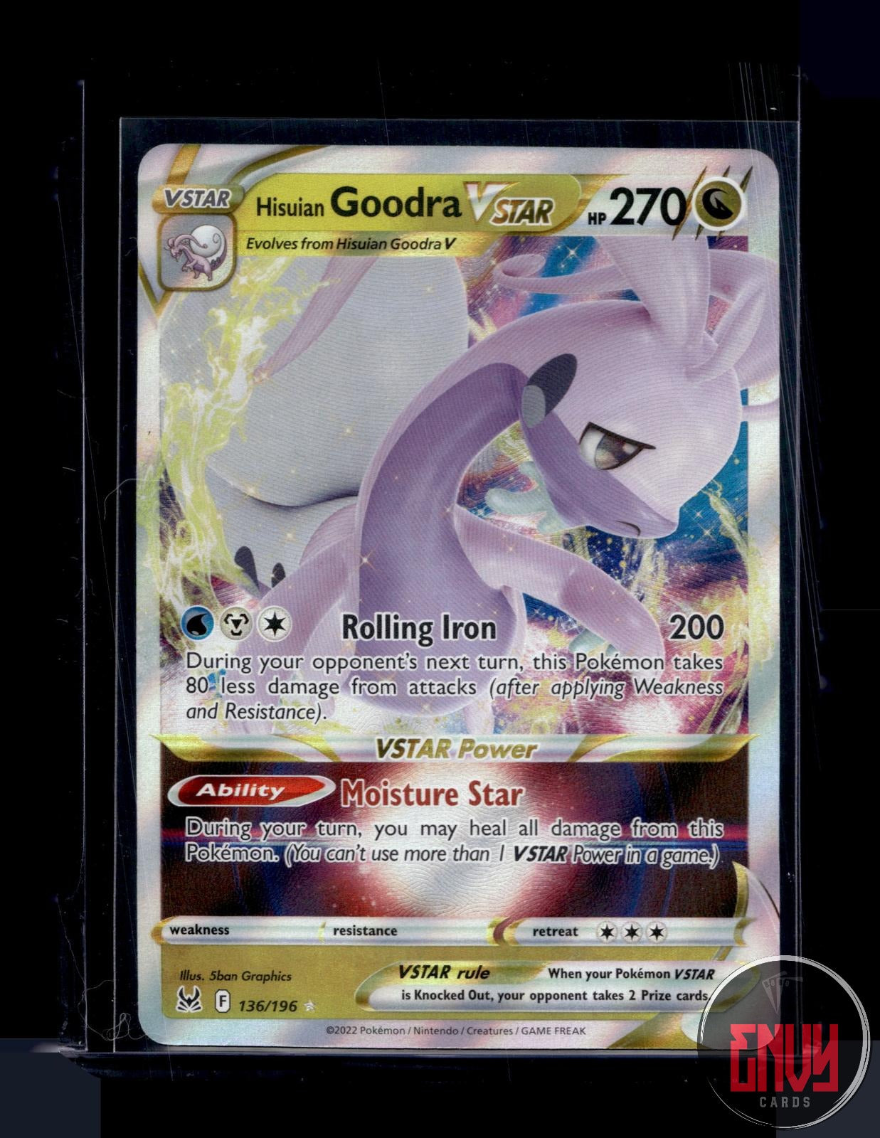 Hisuian Goodra VSTAR Lightly Played 136/196 VSTAR Rare Lost Origin Pokemon
