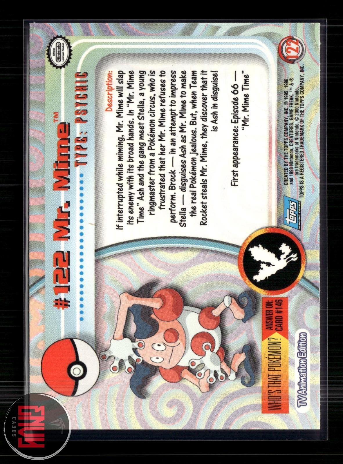 Mr. Mime LP #122 Topps Trading Cards Series 3 Pokemon