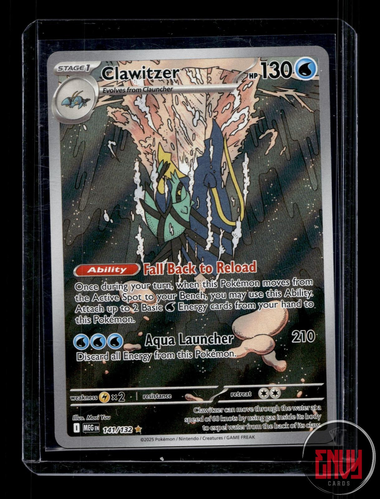 Clawitzer Near Mint 141/132 Illustration Rare Mega Evolution Pokemon