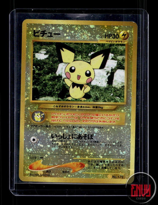 Pichu Moderately Played NO. 172 Promo Neo Premium File 2 Pokemon Japanese Holo