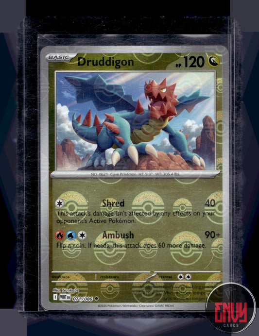 Druddigon (Poke Ball Pattern) Near Mint 071/086 Uncommon White Flare Pokemon