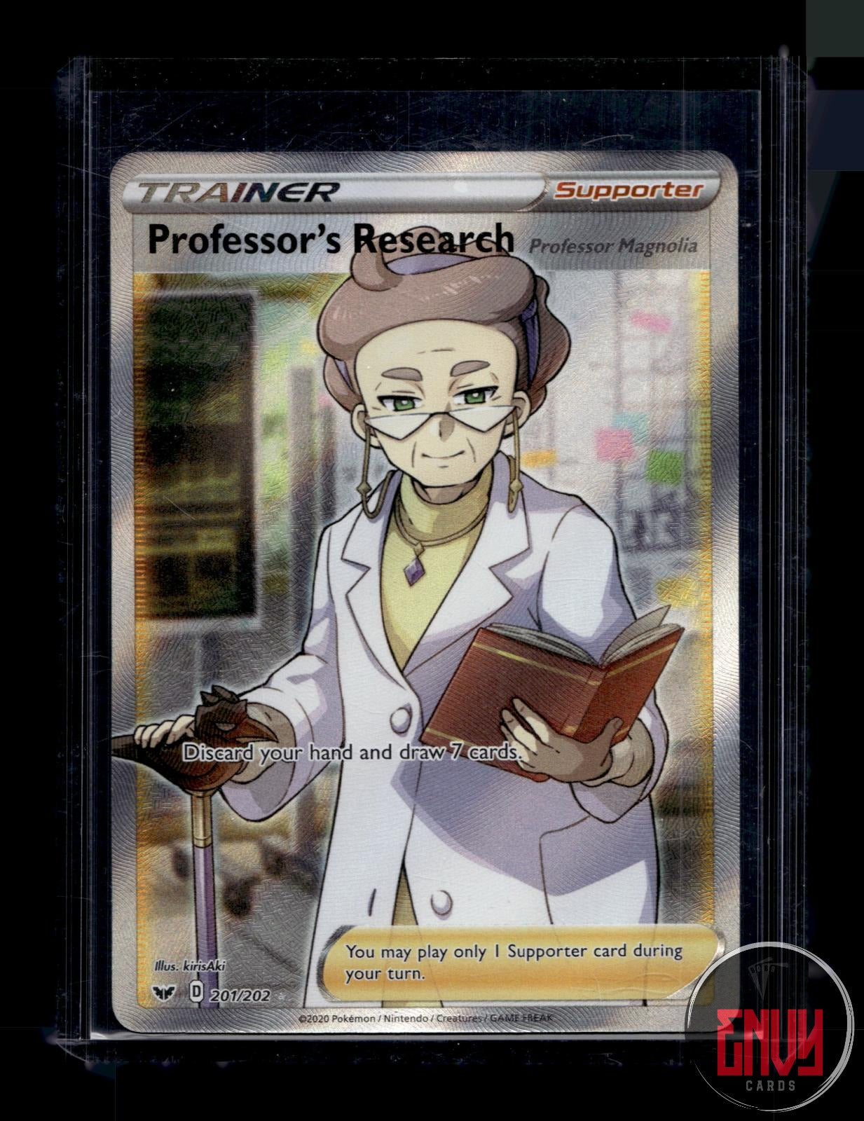 Professor's Research (Professor Magnolia) NM 201/202 Sword & Shield Pokemon Holo
