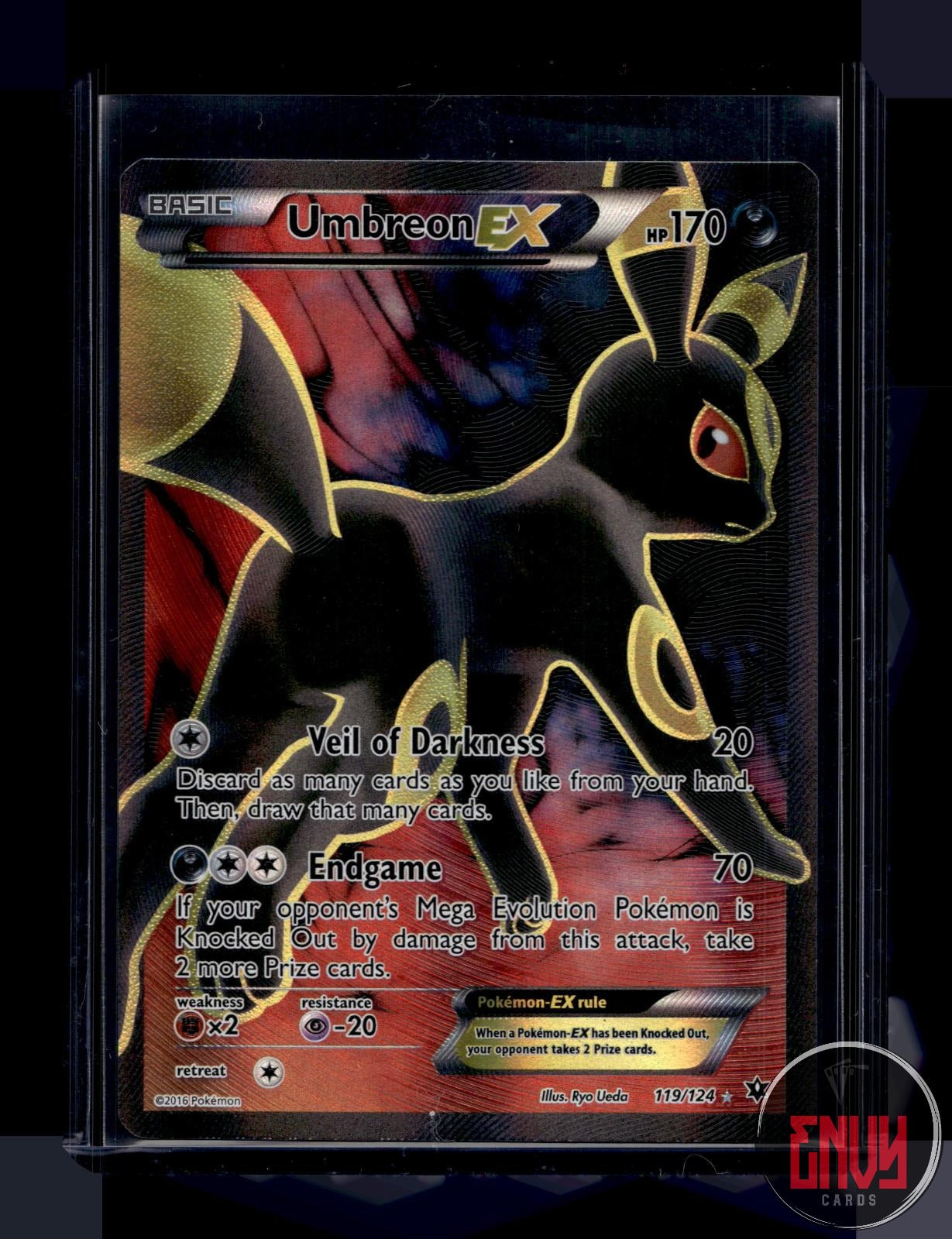 Umbreon EX Lightly Played 119/124 Ultra Rare Fates Collide Pokemon Holo