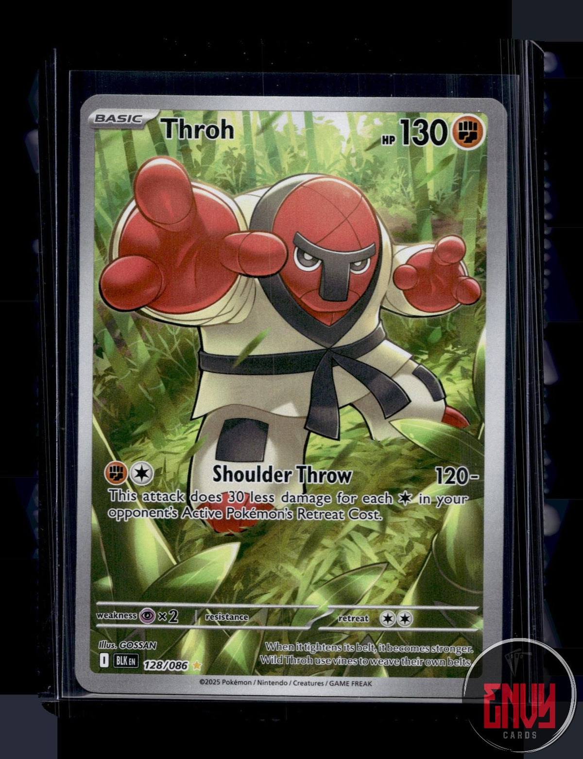 Throh NM 128/086 IR Black Bolt Pokemon Holo