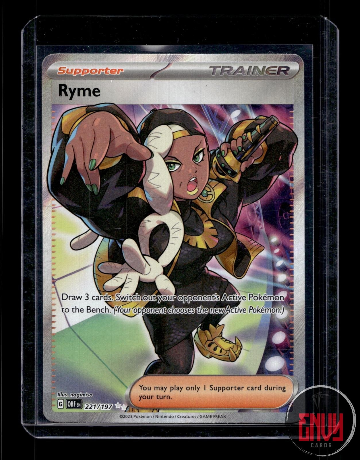 Ryme Near Mint 221/197 Ultra Rare Obsidian Flames Pokemon