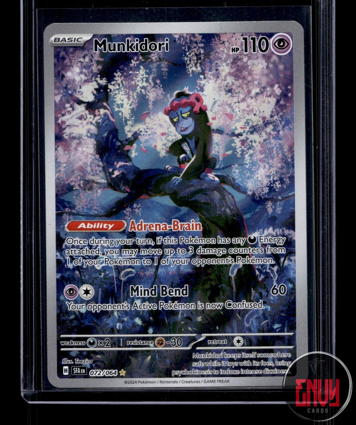 Munkidori NM 072/064 IR Shrouded Fable Pokemon Holo