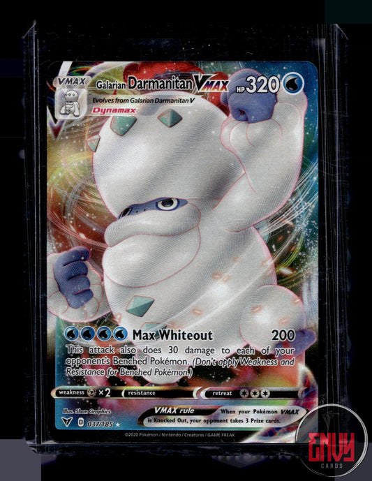Galarian Darmanitan VMAX Near Mint 037/185 VMAX Rare Vivid Voltage Pokemon Holo