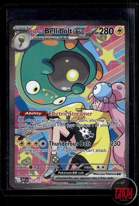 Iono's Bellibolt ex NM 279/217 Ascended Heroes Pokemon Holo