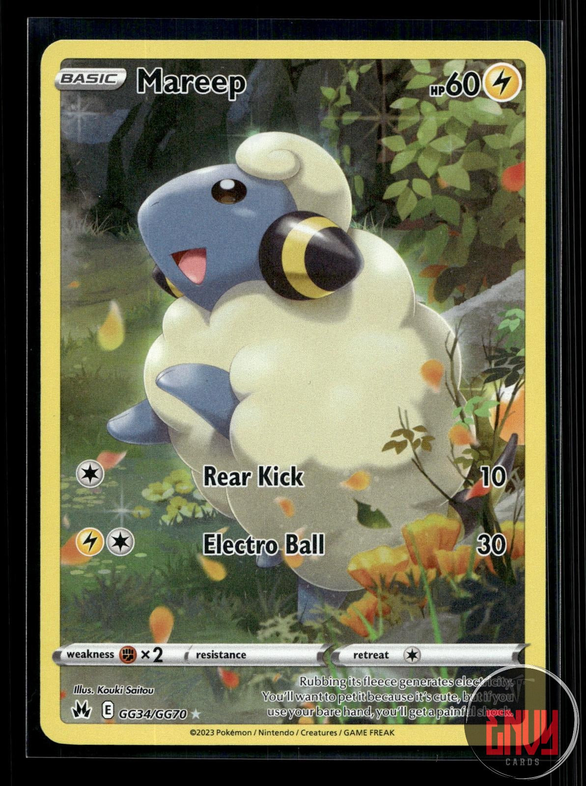 Mareep NM GG34/GG70 TG Crown Zenith Galarian Gallery Pokemon Holo