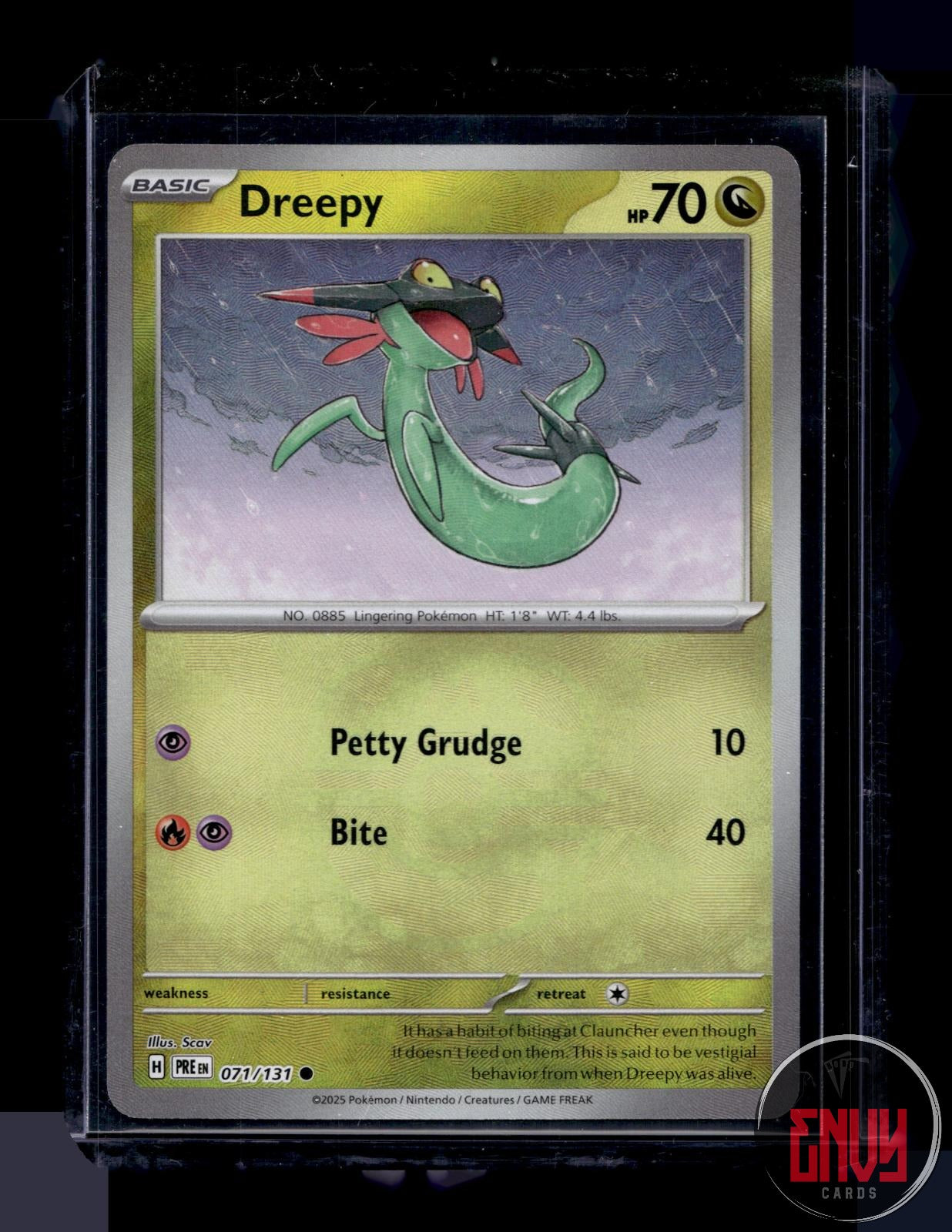 Dreepy (Master Ball Pattern) NM 071/131 Common Prismatic Evolutions Pokemon