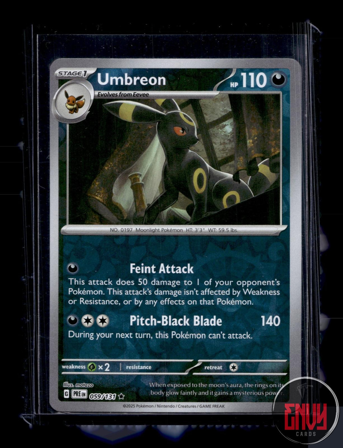 Umbreon NM 059/131 R Prismatic Evolutions Pokemon Reverse Holo