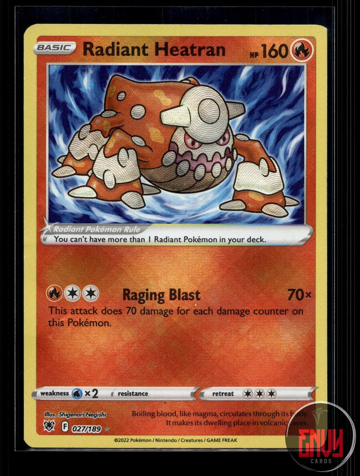 Radiant Heatran DMG 027/189 Radiant Astral Radiance Pokemon Holo