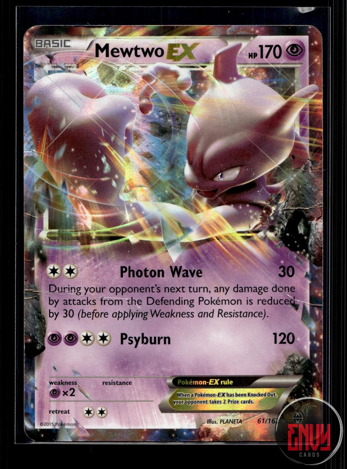 Mewtwo EX DMG 61/162 UR BREAKthrough Pokemon Holo