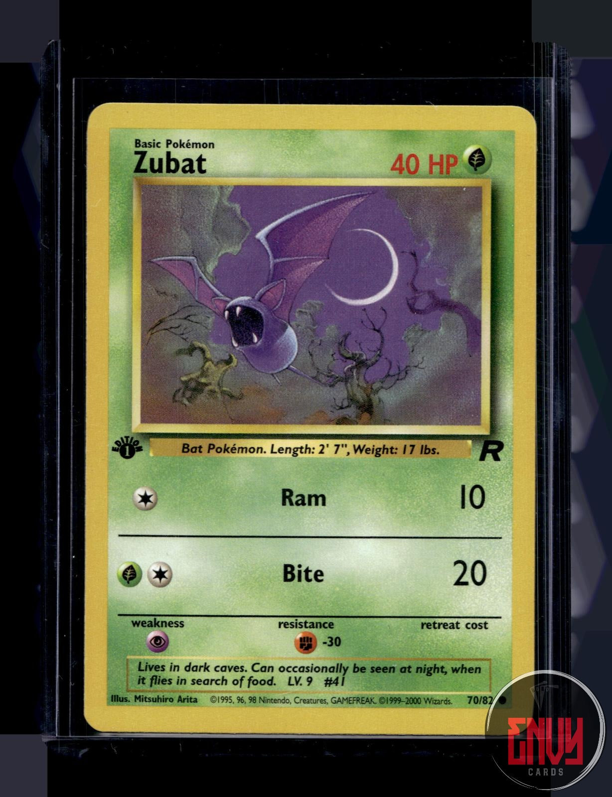Zubat Lightly Played 70/82 Common Team Rocket Pokemon 1st Edition