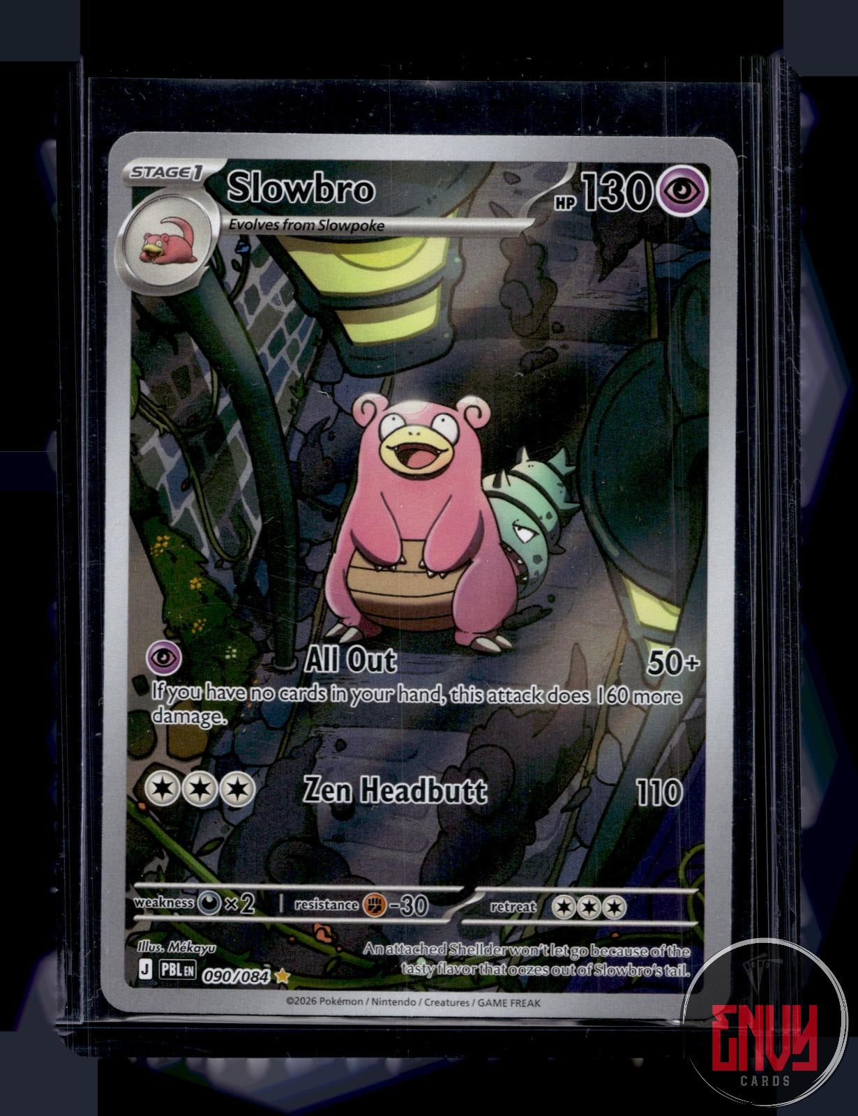 Slowbro Near Mint 090/084 Illustration Rare Pitch Black Pokemon Holo