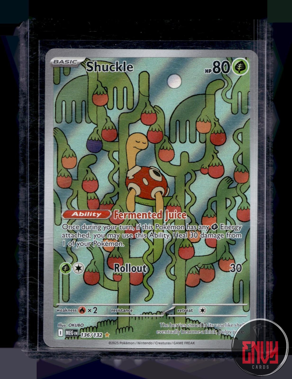 Shuckle Near Mint 136/132 Illustration Rare Mega Evolution Pokemon