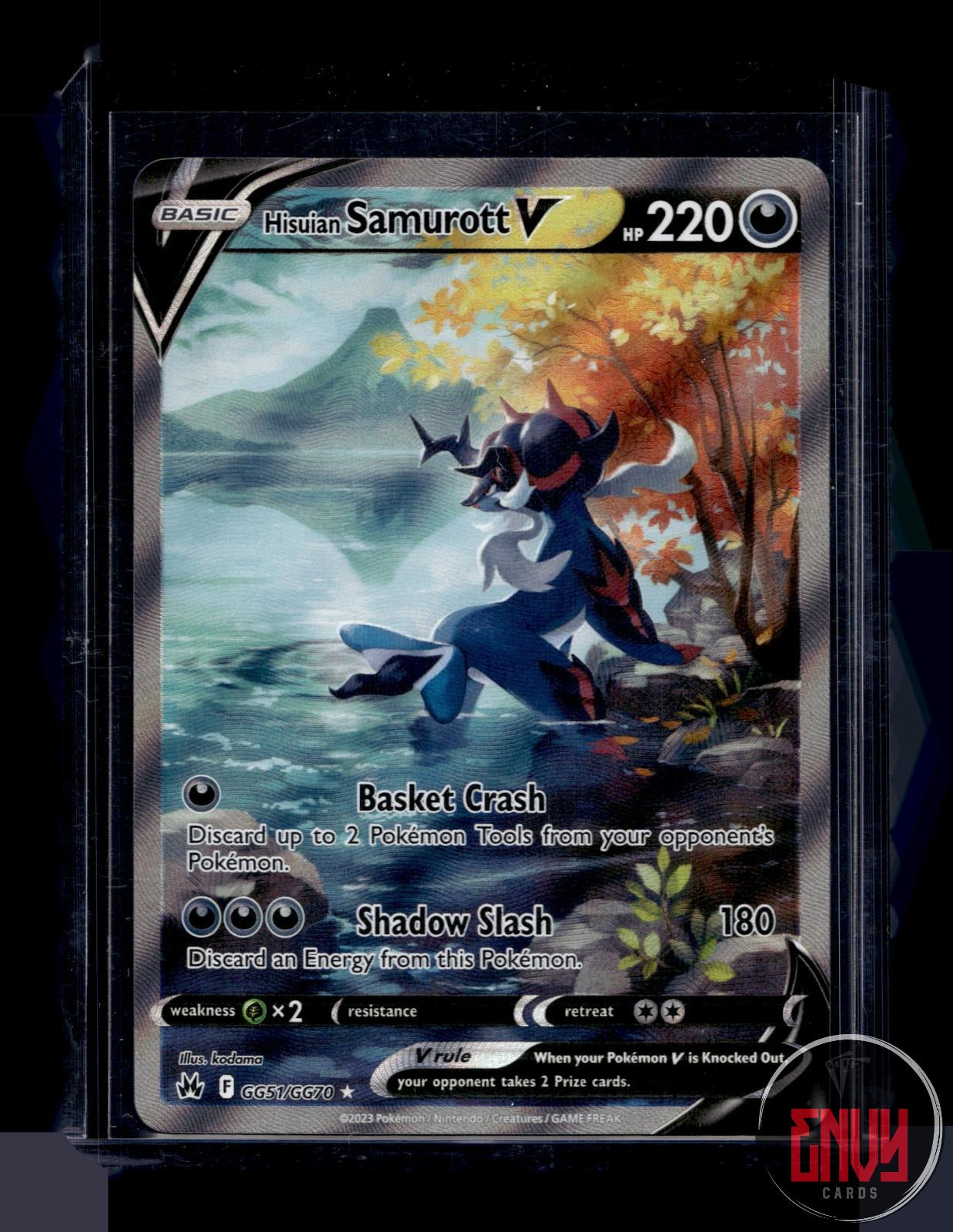 Hisuian Samurott V NM GG51/GG70 V Rare Crown Zenith Galarian Gallery Pokemon