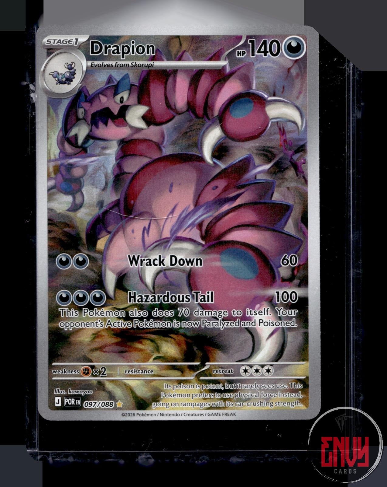 Drapion Near Mint 097/088 Illustration Rare Perfect Order Pokemon
