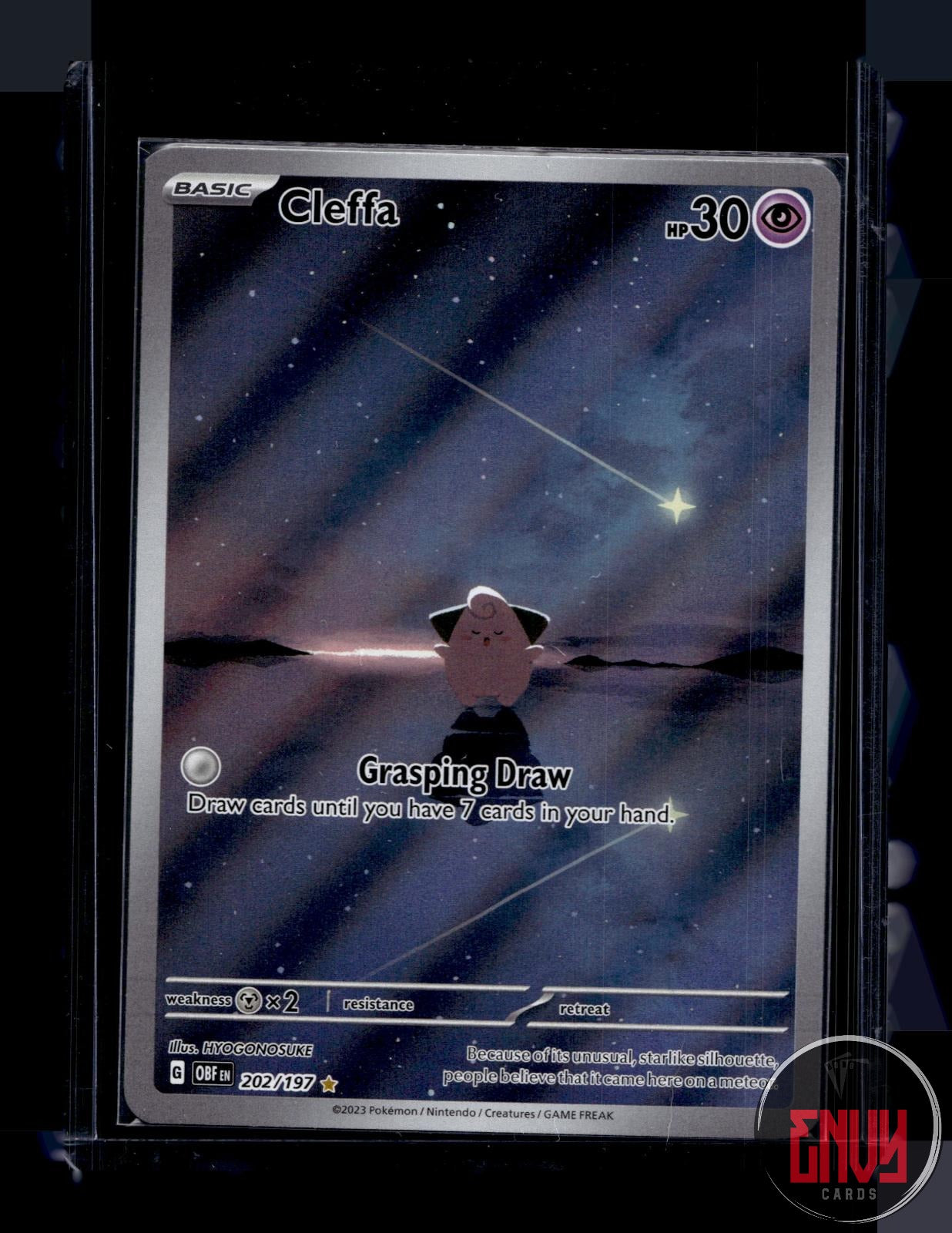 Cleffa Near Mint 202/197 Illustration Rare Obsidian Flames Pokemon Holo