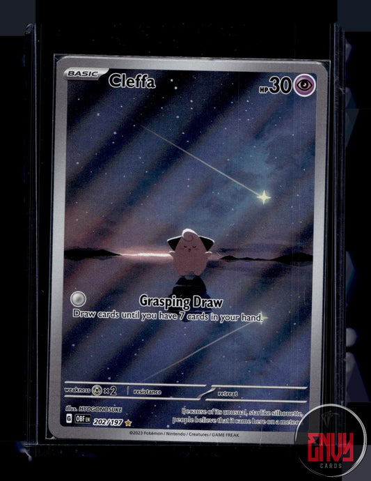 Cleffa Near Mint 202/197 Illustration Rare Obsidian Flames Pokemon Holo