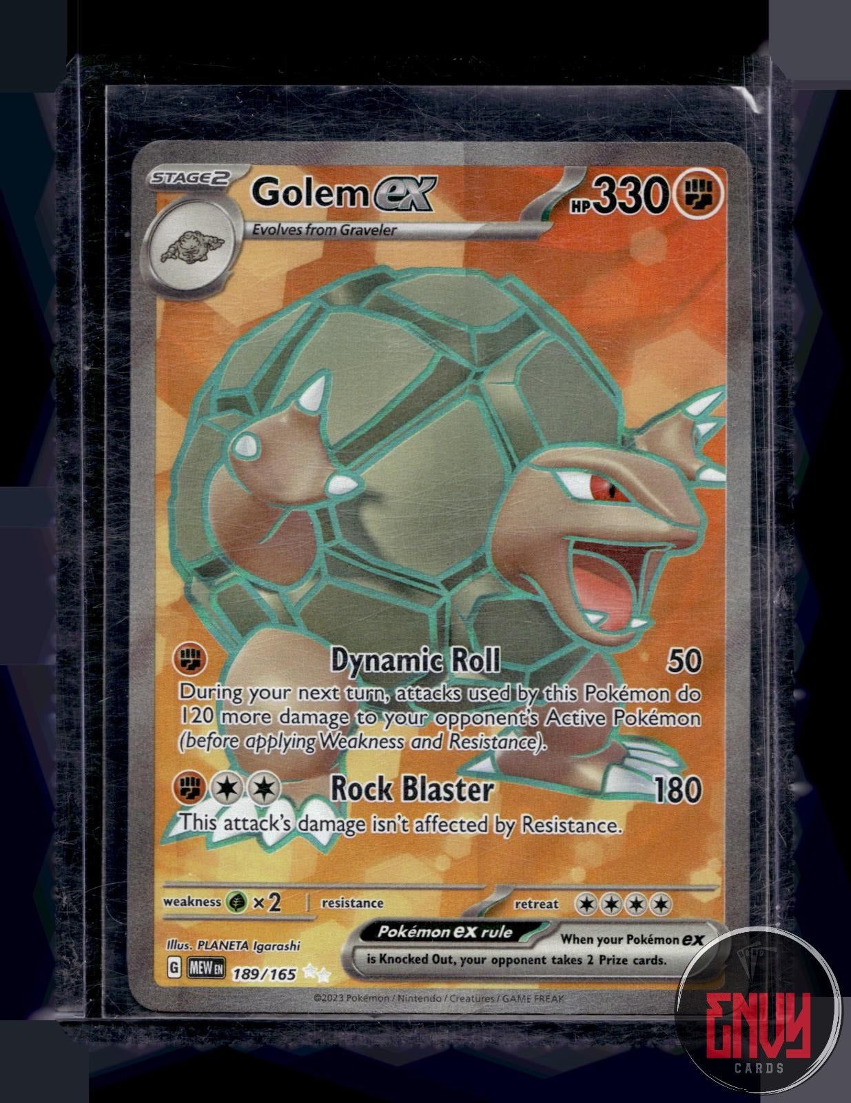 Golem ex Near Mint 189/165 Ultra Rare 151 Pokemon