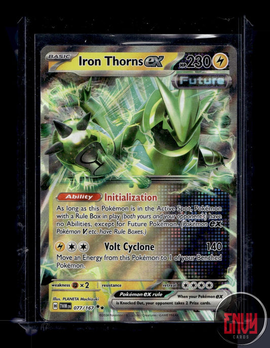 Iron Thorns ex Near Mint 077/167 Double Rare Twilight Masquerade Pokemon