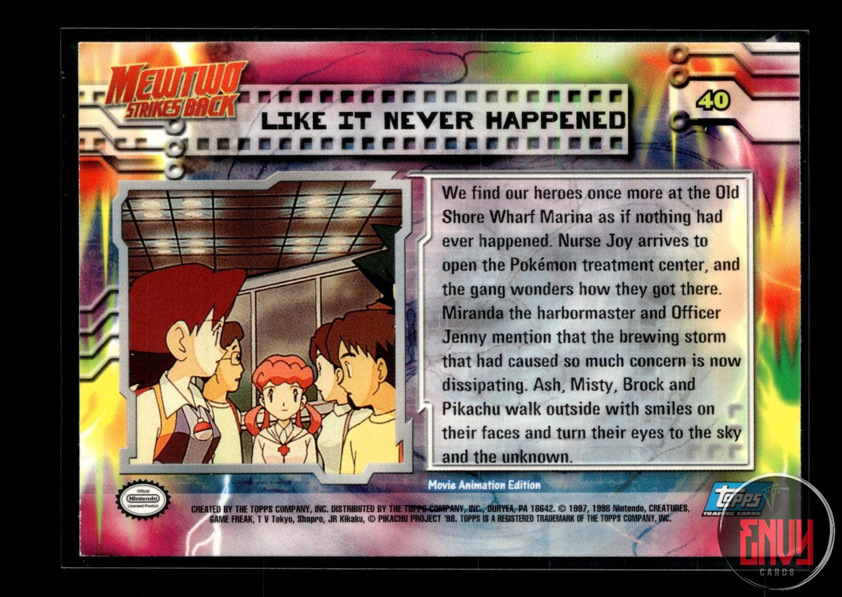 Like It Never Happened LP #40 Topps The First Movie Trading Cards Pokemon FOIL