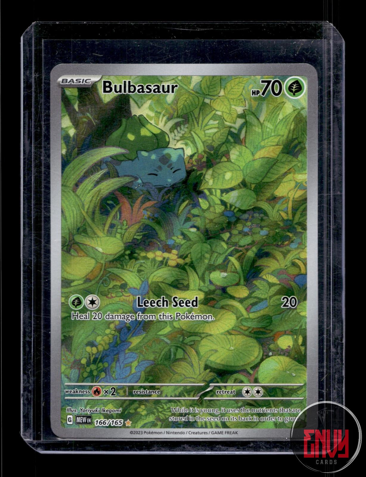 Bulbasaur Near Mint 166/165 Illustration Rare 151 Pokemon
