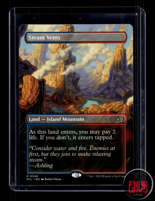 Steam Vents (Borderless) Near Mint 348 Rare Lorwyn Eclipsed Magic: The Gathering