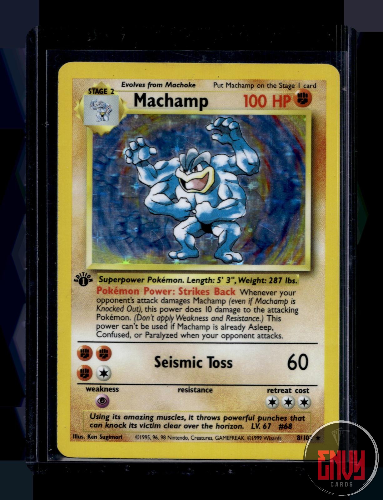 Machamp MP 8/102 Holo Rare Deck Exclusives Pokemon 1st Edition Holo