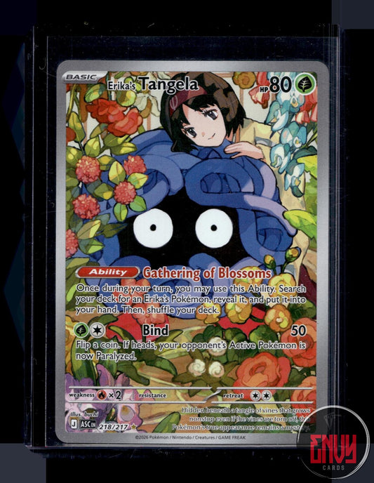 Erika's Tangela Near Mint 218/217 Illustration Rare Ascended Heroes Pokemon