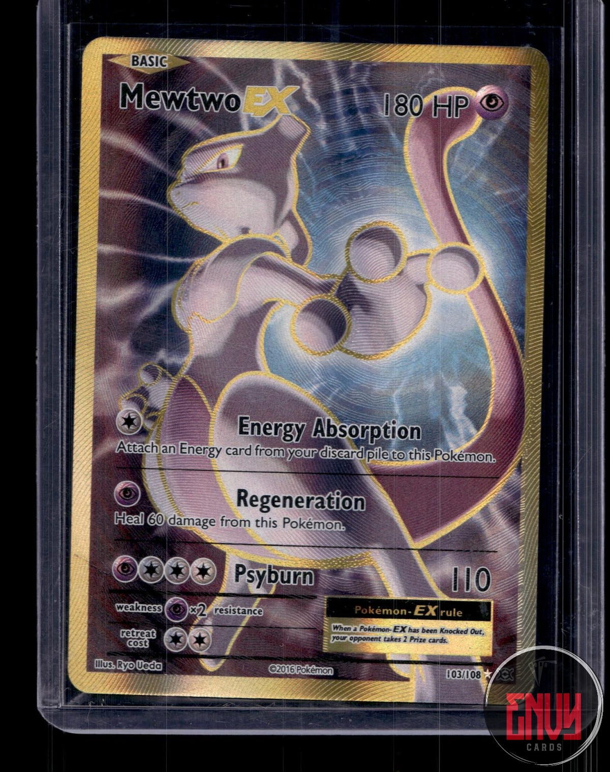 Mewtwo EX DMG 103/108 UR Evolutions Pokemon Holo