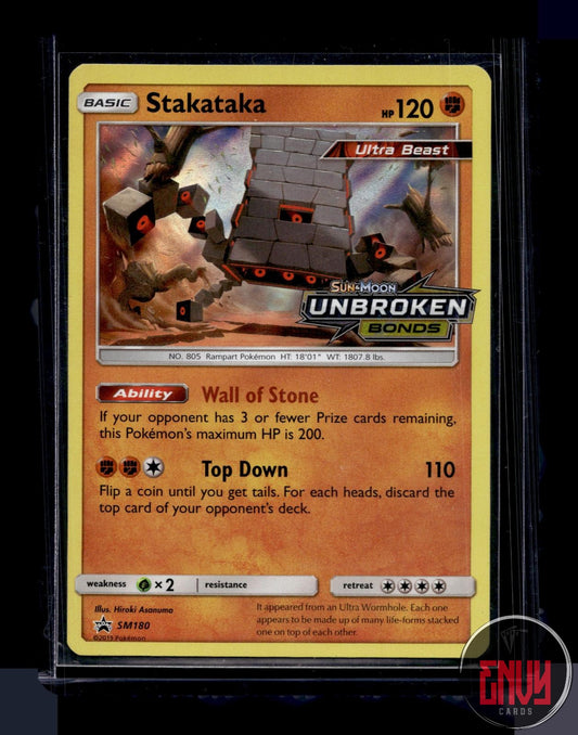 Stakataka - (Prerelease) Near Mint SM180 Promo Sun & Moon Promo Pokemon Holo