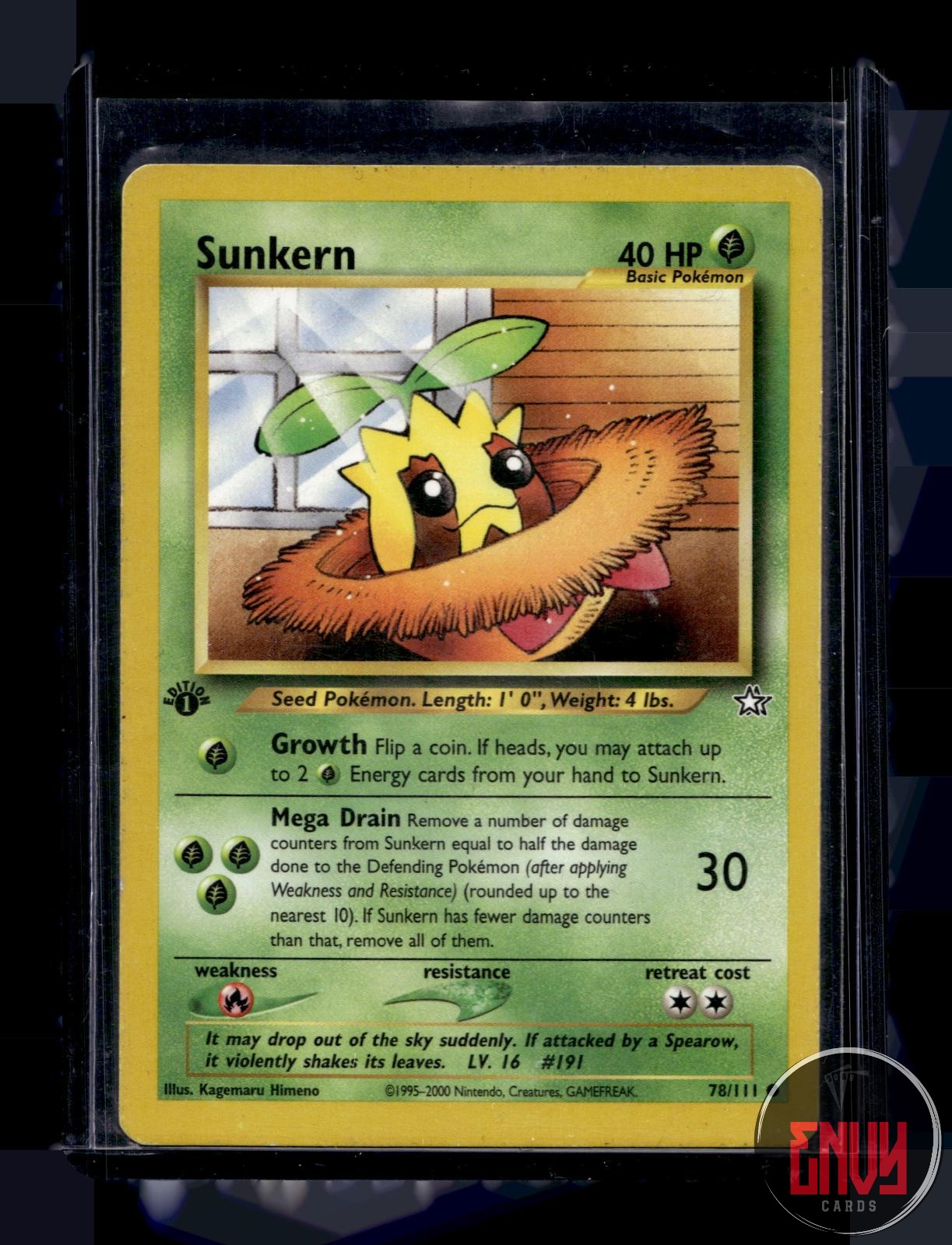 Sunkern Moderately Played 78/111 Common Neo Genesis Pokemon 1st Edition