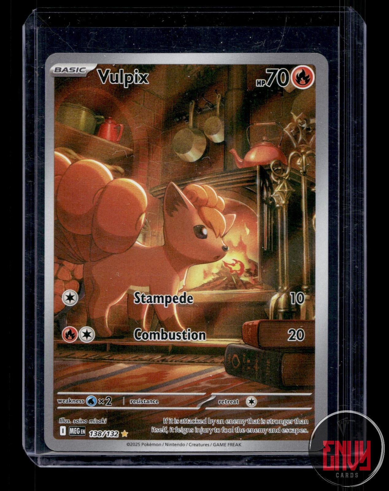 Vulpix Near Mint 138/132 Illustration Rare Mega Evolution Pokemon Holo