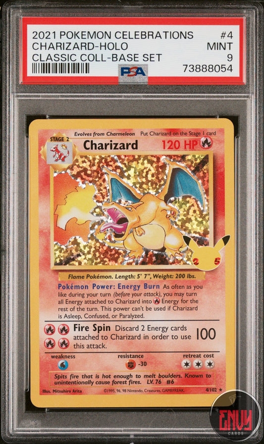Charizard Holo 4 Celebrations Classic Collection Pokemon PSA 9