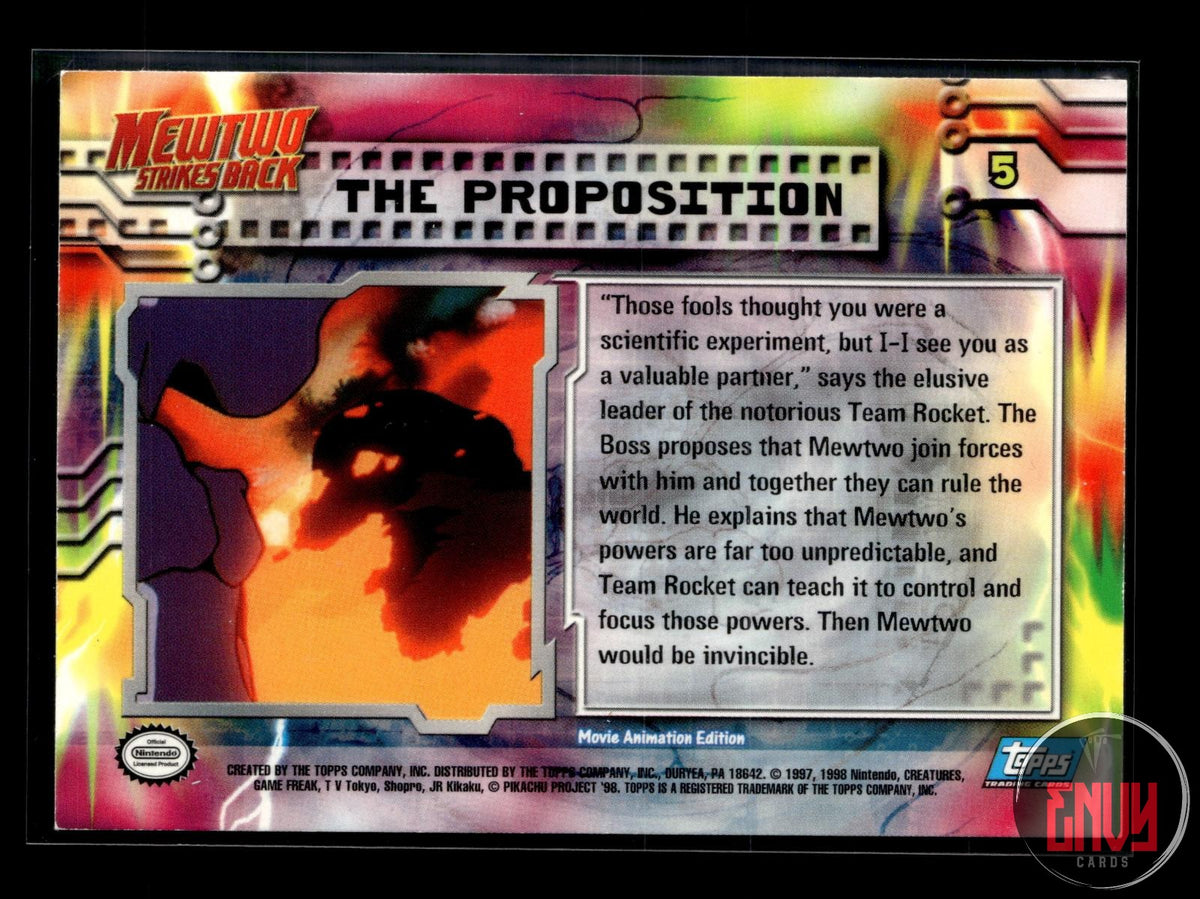 The Proposition LP #5 Topps The First Movie Trading Cards Pokemon FOIL