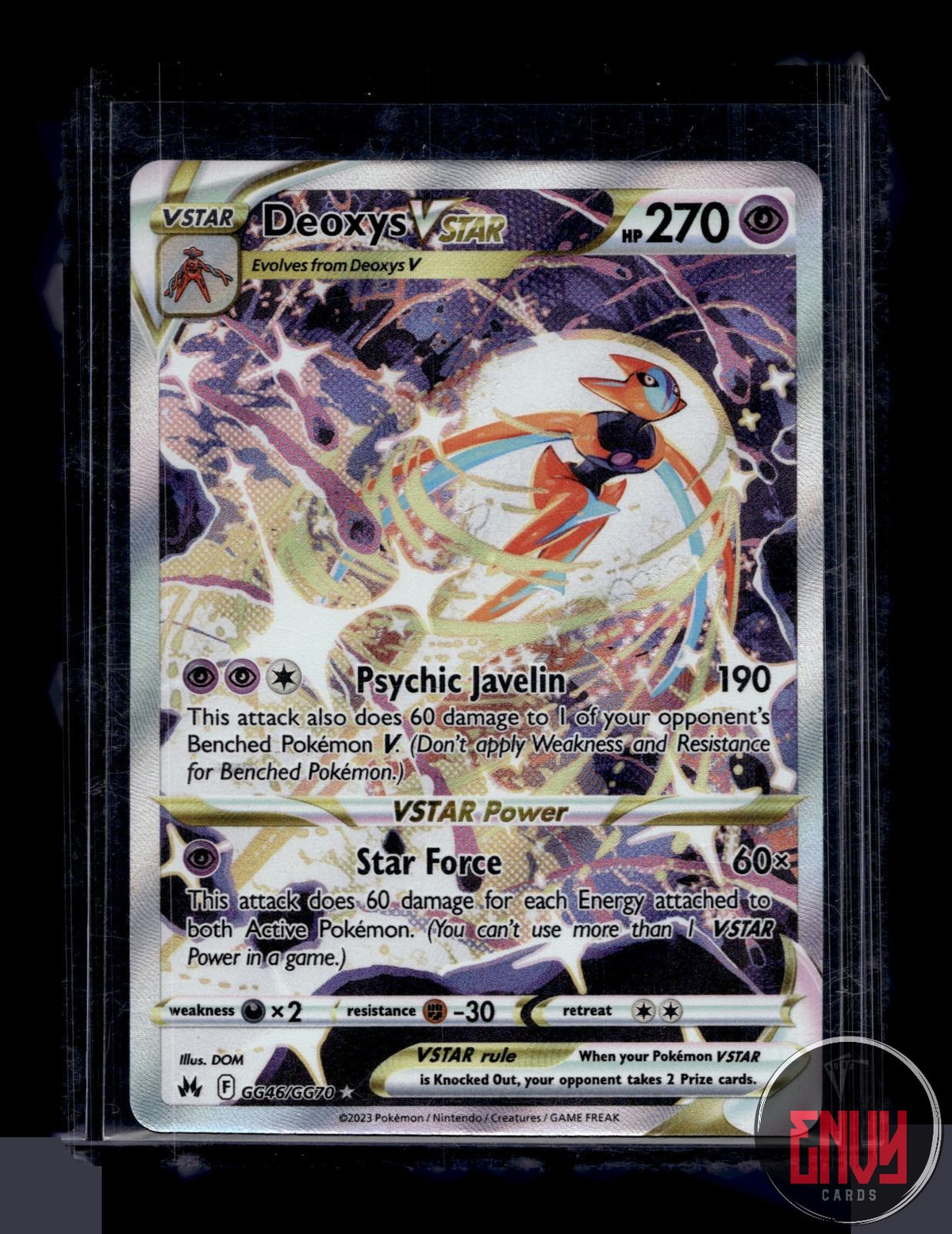 Deoxys VSTAR NM GG46/GG70 VSTAR Rare Crown Zenith Galarian Gallery Pokemon Holo