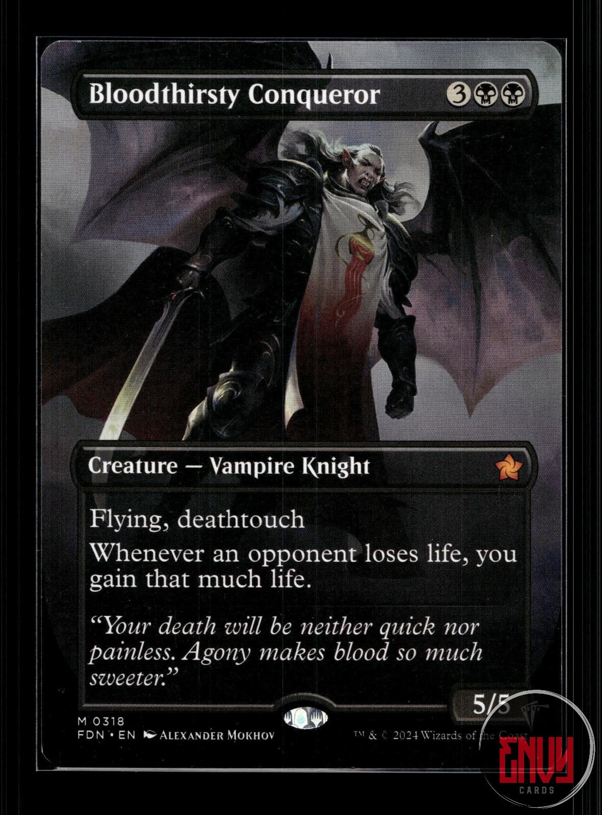 Bloodthirsty Conqueror (Borderless) Near Mint 318 Mythic Foundations