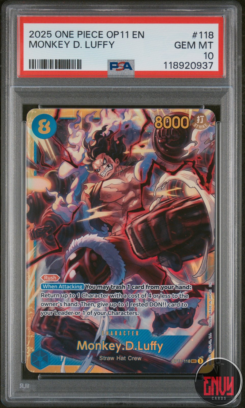 Monkey D. Luffy 118 One Piece Op11 One Piece PSA 10