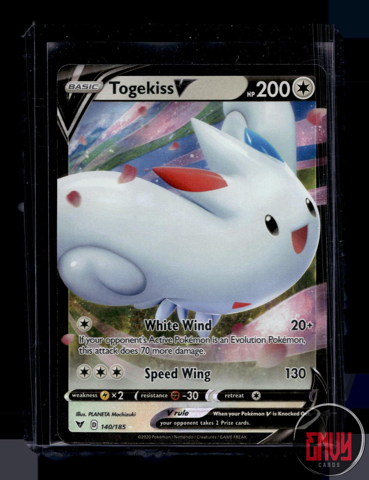 Togekiss V Near Mint 140/185 V Rare Vivid Voltage Pokemon Holo