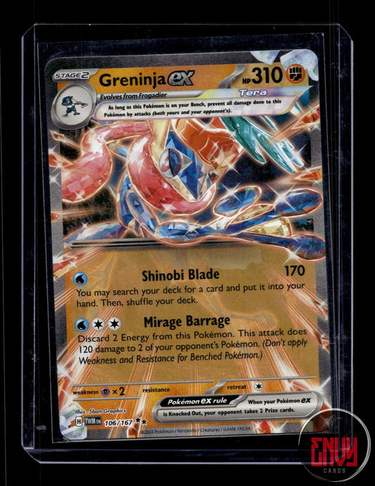 Greninja ex Near Mint 106/167 Double Rare Twilight Masquerade Pokemon